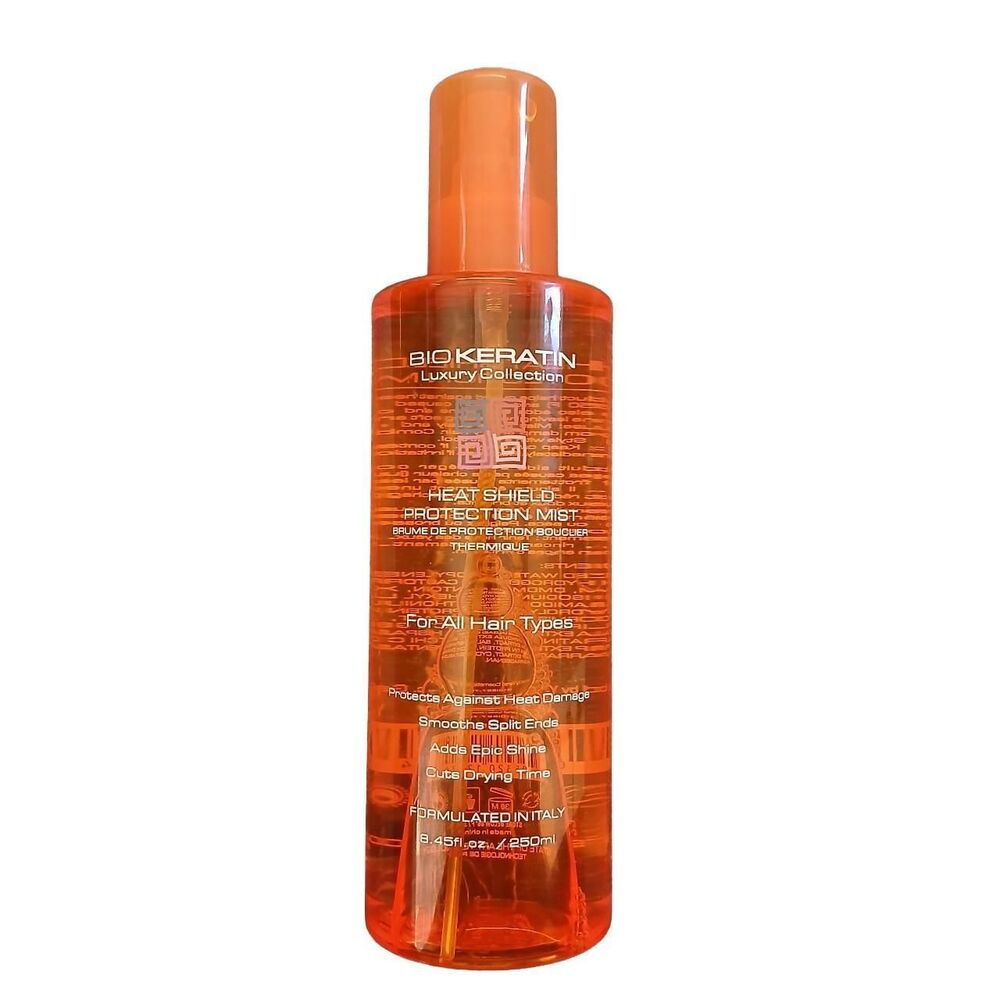 Bio Keratin Heat Shield Protection Mist Heat Styling Defense Gloss Finish Frizz